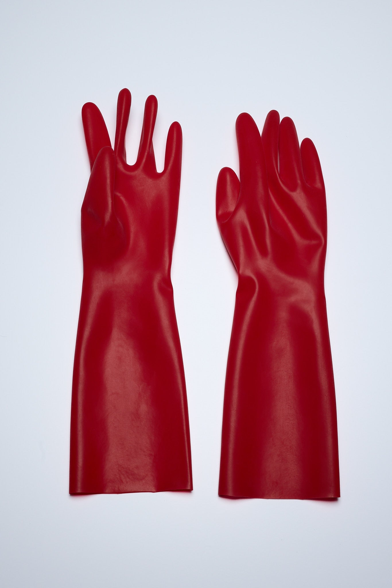 Latex Gloves - Med-Arm - Lava Red